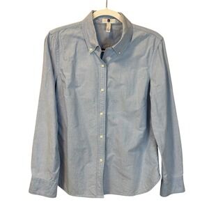 GAP Women's Blue Chambray 100% Cotton Button Up Shirt 2008 Holiday size Large